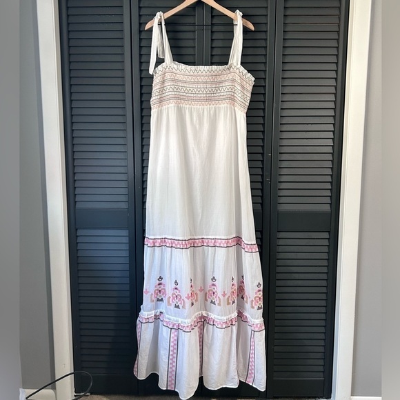 Alice by Temperley Maxi Dress Embroidered Details Womens Size 8 Spring Boho - Picture 11 of 11